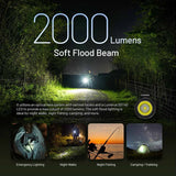 Nitecore MH15 USB-C Rechargeable Power Bank LED Flashlight - 2000 Lumens - Luminus SST40 - Uses Built-in 5000mAh Li-ion Battery Pack