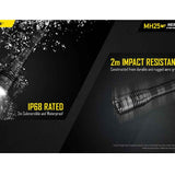 Nitecore MH25-V2 Dual Fuel Long Range USB-C Rechargeable LED Flashlight - 1300 Lumens - Includes 1 x 21700