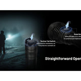 Nitecore MH40 Pro LED Flashlight - 3500 Lumens - NiteLab Uhi 40 Max - Includes 1 x NBP100R Li-ion Battery Pack