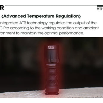 Nitecore Multitask MT1C Pro LED Flashlight - NiteLab UHi 20 - 1000 Lumens - Includes 1 x 18350 with Built-in USB-C Charging Port