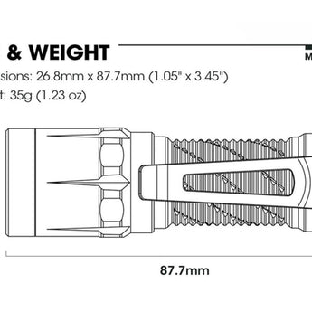 Nitecore Multitask MT1C Pro LED Flashlight - NiteLab UHi 20 - 1000 Lumens - Includes 1 x 18350 with Built-in USB-C Charging Port