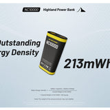 Nitecore NC10000 USB-C Highland Power Bank and Flashlight - 50 Lumens - 10000mAh