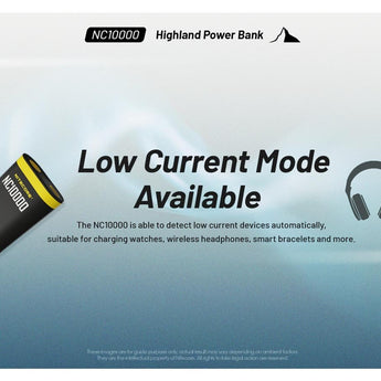 Nitecore NC10000 USB-C Highland Power Bank and Flashlight - 50 Lumens - 10000mAh