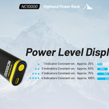 Nitecore NC10000 USB-C Highland Power Bank and Flashlight - 50 Lumens - 10000mAh