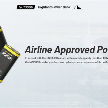 Nitecore NC10000 USB-C Highland Power Bank and Flashlight - 50 Lumens - 10000mAh