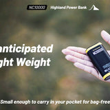 Nitecore NC10000 USB-C Highland Power Bank and Flashlight - 50 Lumens - 10000mAh