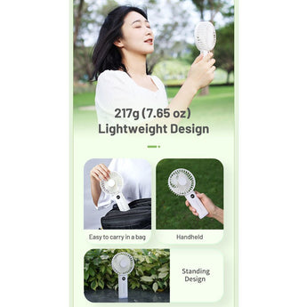 Nitecore NEF03 Rechargeable Handheld Fan - Uses Built-in 3600mAh Li-ion Battery Pack - White or Pink