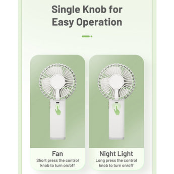 Nitecore NEF03 Rechargeable Handheld Fan - Uses Built-in 3600mAh Li-ion Battery Pack - White or Pink