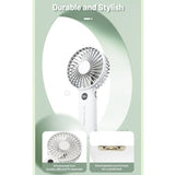 Nitecore NEF03 Rechargeable Handheld Fan - Uses Built-in 3600mAh Li-ion Battery Pack - White or Pink