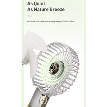 Nitecore NEF03 Rechargeable Handheld Fan - Uses Built-in 3600mAh Li-ion Battery Pack - White or Pink