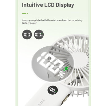 Nitecore NEF03 Rechargeable Handheld Fan - Uses Built-in 3600mAh Li-ion Battery Pack - White or Pink