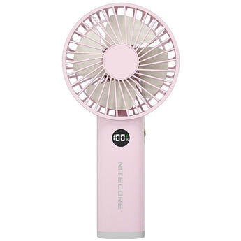Nitecore NEF03 Rechargeable Handheld Fan - Uses Built-in 3600mAh Li-ion Battery Pack - White or Pink