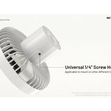 Nitecore NEF10 USB-C Rechargeable Multi-Functional Electric Fan - Uses Built-in 10000mAh Li-ion Battery Pack - White or Gray