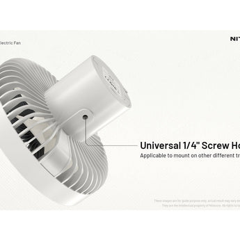 Nitecore NEF10 USB-C Rechargeable Multi-Functional Electric Fan - Uses Built-in 10000mAh Li-ion Battery Pack - White or Gray