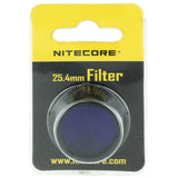 Nitecore 25.4mm Filters - Choose Red, Green, Blue or White Diffuser - Works with MT2C, MH1A, MH2A, MH1C, MH2C, P12, P10, EC1, EC2, EA1 & EA2