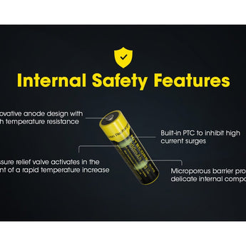 Nitecore NL1410 14500 1000mAh 3.7V Protected Lithium Ion (Li-ion) Button Top Battery