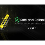 Nitecore NL1411R 14500 1100mAh 3.6V Protected 3A Lithium Ion (Li-ion) Button Top Battery with USB-C Charging Port