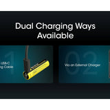 Nitecore NL1411R 14500 1100mAh 3.6V Protected 3A Lithium Ion (Li-ion) Button Top Battery with USB-C Charging Port