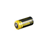 Nitecore NL166 RCR123A / 16340 650mAh 3.7V Protected Lithium Ion (Li-ion) Button Top Battery - Blister Pack