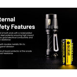 Nitecore NL1816R 18350 1600mAh 3.6V Lithium Ion (Li-ion) Button Top Battery with USB-C Charging Port