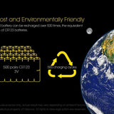 Nitecore NL1826R 18650 2600mAh 3.6V Protected Lithium Ion (Li-ion) Button Top Battery with Built In Micro-USB Charging Port