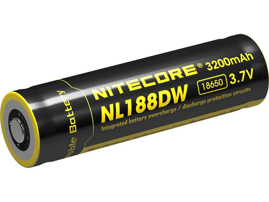 Nitecore NL188DW 18650 3200mAh 3.7V Protected Lithium Ion (Li-ion) Button Top Battery for R25 Flashlight - Bulk