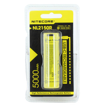 Nitecore NL2150HP High Performance 21700 5000mAh 3.6V 15A Protected Lithium Ion (Li-ion) Button Top Battery