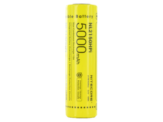 Nitecore NL2150HPi 21700 5000mAh 3.6V i Series Protected Lithium Ion (Li-ion) Button Top Battery