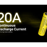 Nitecore NL2160HP 21700 6000mAh 3.6V Protected Lithium Ion (Li-ion) Button Top Battery