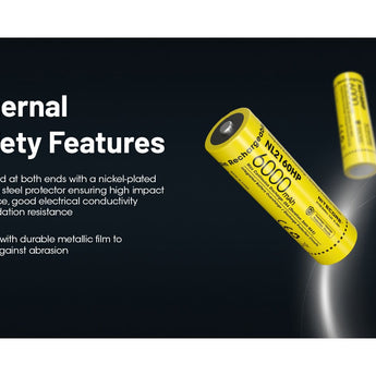 Nitecore NL2160HP 21700 6000mAh 3.6V Protected Lithium Ion (Li-ion) Button Top Battery