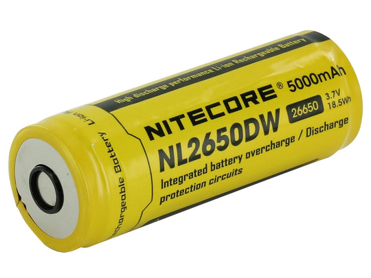Nitecore NL2650DW 26650 5000mAh 3.7V Protected Lithium-Ion (Li-ion) Custom Battery for R40 Flashlight