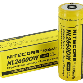Nitecore NL2650DW 26650 5000mAh 3.7V Protected Lithium-Ion (Li-ion) Custom Battery for R40 Flashlight