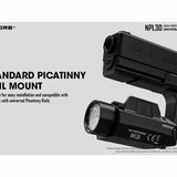 Nitecore NPL30 LED Weapon Light - 1200 Lumens - CREE XP-G3 - Includes 2 x CR123A