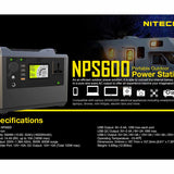Nitecore NPS600 165AH Portable Power Station - 110V or 220V