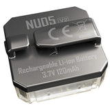 Nitecore NU05-V2 USB-C Rechargeable Headlamp Mate - 40 Lumens - Uses Built-in Li-ion Battery Pack - Light Only