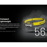 Nitecore NU27 USB-C Rechargeable LED Headlamp - 600 Lumens - MCT UHE - Uses Built-in 850mAh Li-ion Battery Pack - Shadow Black or Alpine White