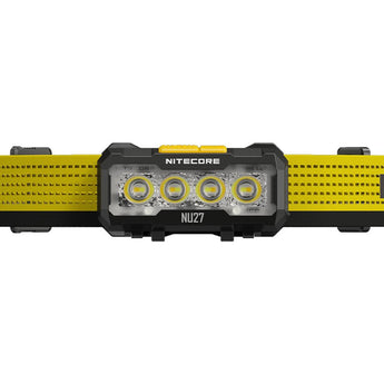 Nitecore NU27 USB-C Rechargeable LED Headlamp - 600 Lumens - MCT UHE - Uses Built-in 850mAh Li-ion Battery Pack - Shadow Black or Alpine White