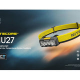 Nitecore NU27 USB-C Rechargeable LED Headlamp - 600 Lumens - MCT UHE - Uses Built-in 850mAh Li-ion Battery Pack - Shadow Black or Alpine White