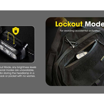 Nitecore NU30 USB-C Rechargeable LED Headlamp - 500 Lumens - Uses Built-in 1500mAh Li-ion Battery Pack