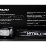 Nitecore NU30 USB-C Rechargeable LED Headlamp - 500 Lumens - Uses Built-in 1500mAh Li-ion Battery Pack