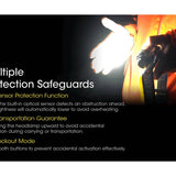 Nitecore NU40 USB-C Rechargeable LED Headlamp - 1000 Lumens - Uses Built-in 2600mAh Li-ion Battery Pack