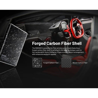 Nitecore NW5000 Carbon Fiber Magnetic Wireless 5000mAh Li-ion Power Bank