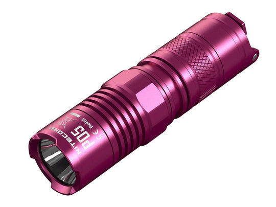 Nitecore Precise P05 Pink Flashlight - CREE XM-L2 U2 LED - 460 Lumens - Uses 1 x CR123A or 1 x RCR123A