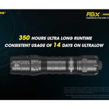 Nitecore P10iX USB-C Rechargeable LED Flashlight - 4000 Lumens - 4 x CREE XP-L2 V6 - Includes 1 x 21700 and NTH10 Holster