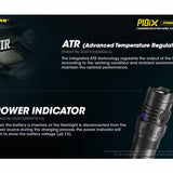 Nitecore P10iX USB-C Rechargeable LED Flashlight - 4000 Lumens - 4 x CREE XP-L2 V6 - Includes 1 x 21700 and NTH10 Holster