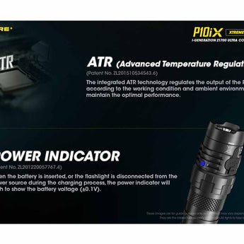 Nitecore P10iX USB-C Rechargeable LED Flashlight - 4000 Lumens - 4 x CREE XP-L2 V6 - Includes 1 x 21700 and NTH10 Holster