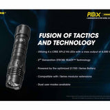Nitecore P10iX USB-C Rechargeable LED Flashlight - 4000 Lumens - 4 x CREE XP-L2 V6 - Includes 1 x 21700 and NTH10 Holster