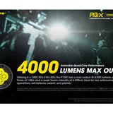 Nitecore P10iX USB-C Rechargeable LED Flashlight - 4000 Lumens - 4 x CREE XP-L2 V6 - Includes 1 x 21700 and NTH10 Holster