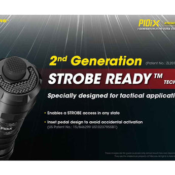 Nitecore P10iX USB-C Rechargeable LED Flashlight - 4000 Lumens - 4 x CREE XP-L2 V6 - Includes 1 x 21700 and NTH10 Holster