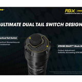 Nitecore P10iX USB-C Rechargeable LED Flashlight - 4000 Lumens - 4 x CREE XP-L2 V6 - Includes 1 x 21700 and NTH10 Holster